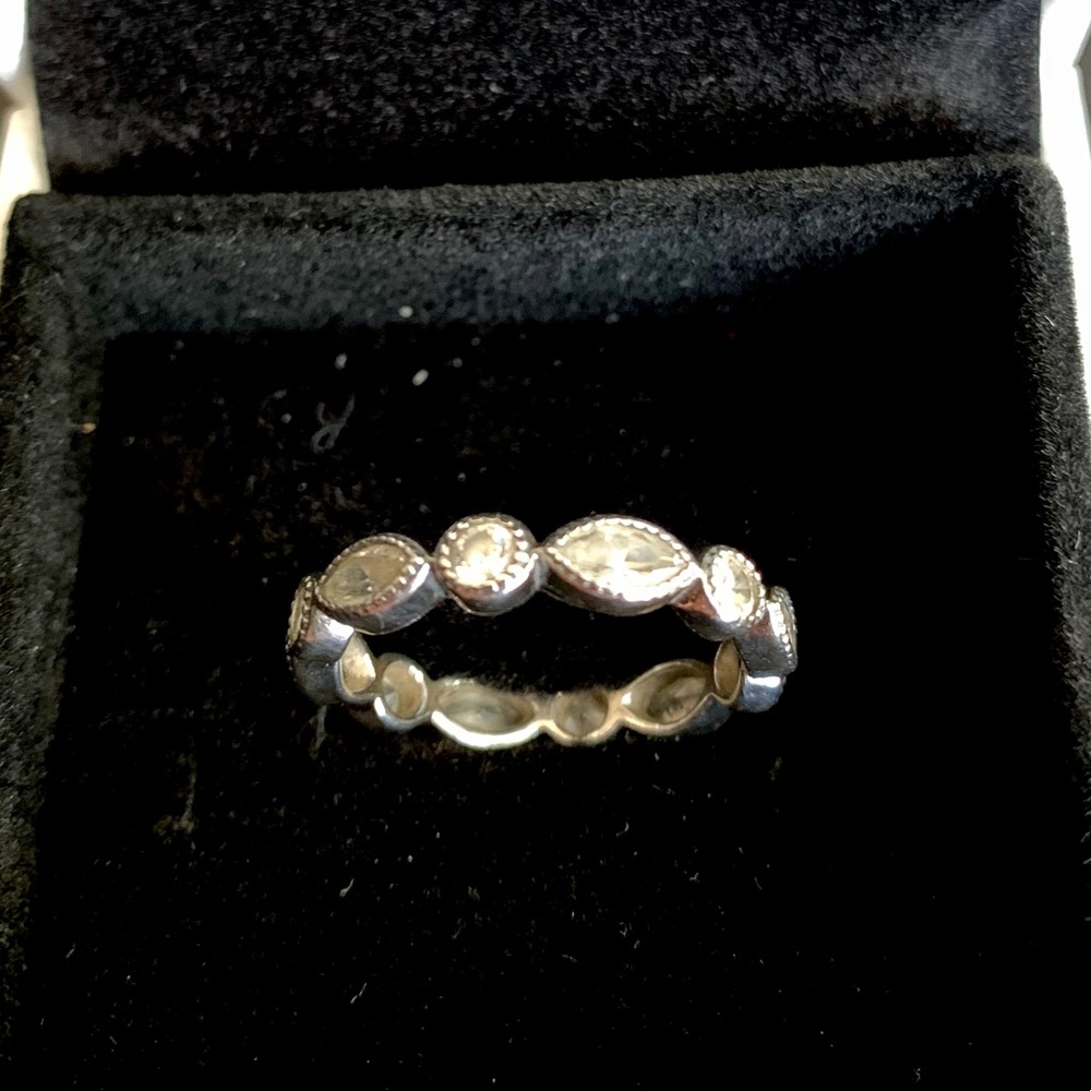 Alluring Brilliant Marquise Stackable Ring, Cz - image 3